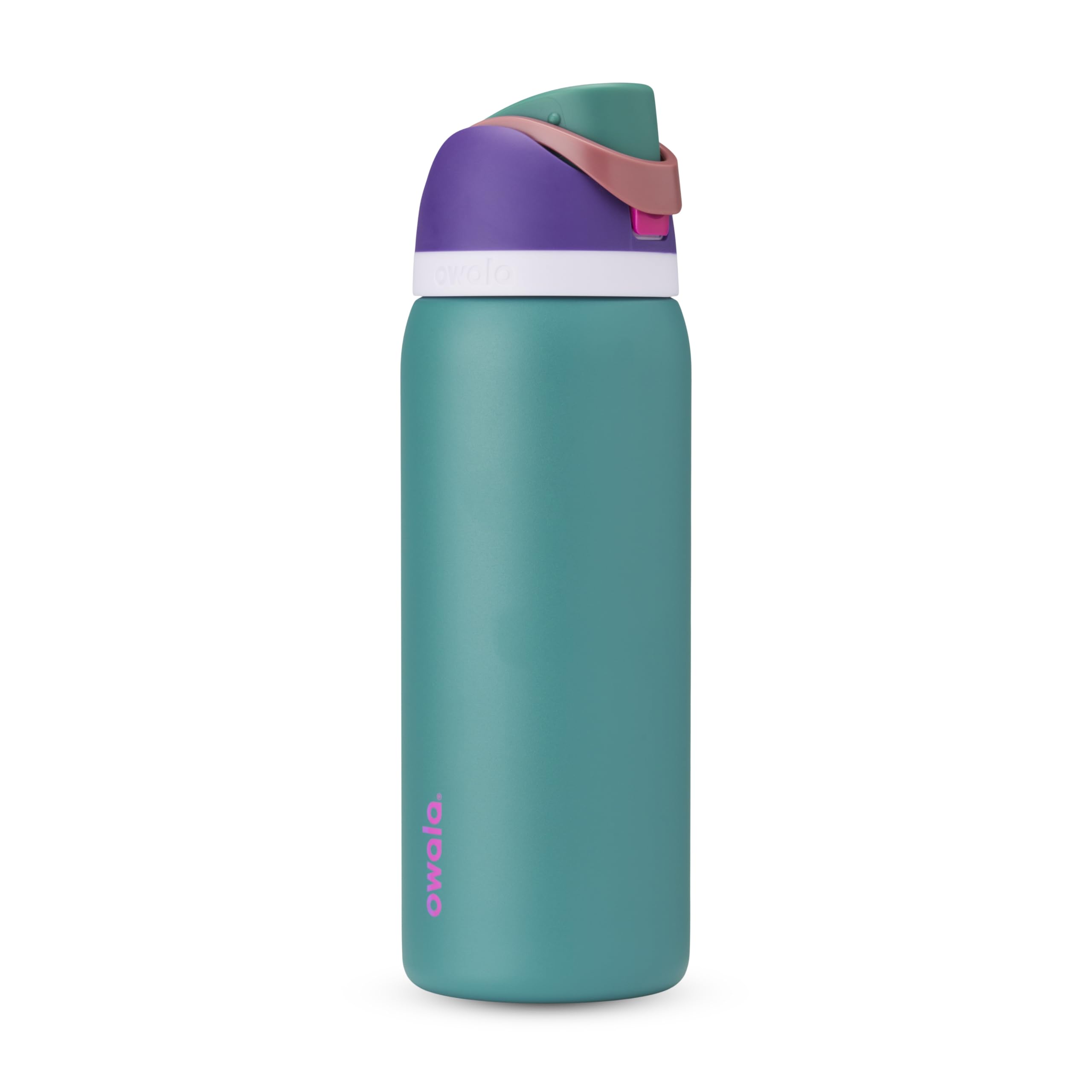 Owala FreeSip Insulated Stainless Steel Water Bottle with Straw, BPA-Free Sports Water Bottle, Great for Travel, 32 Oz, 80s Ski 