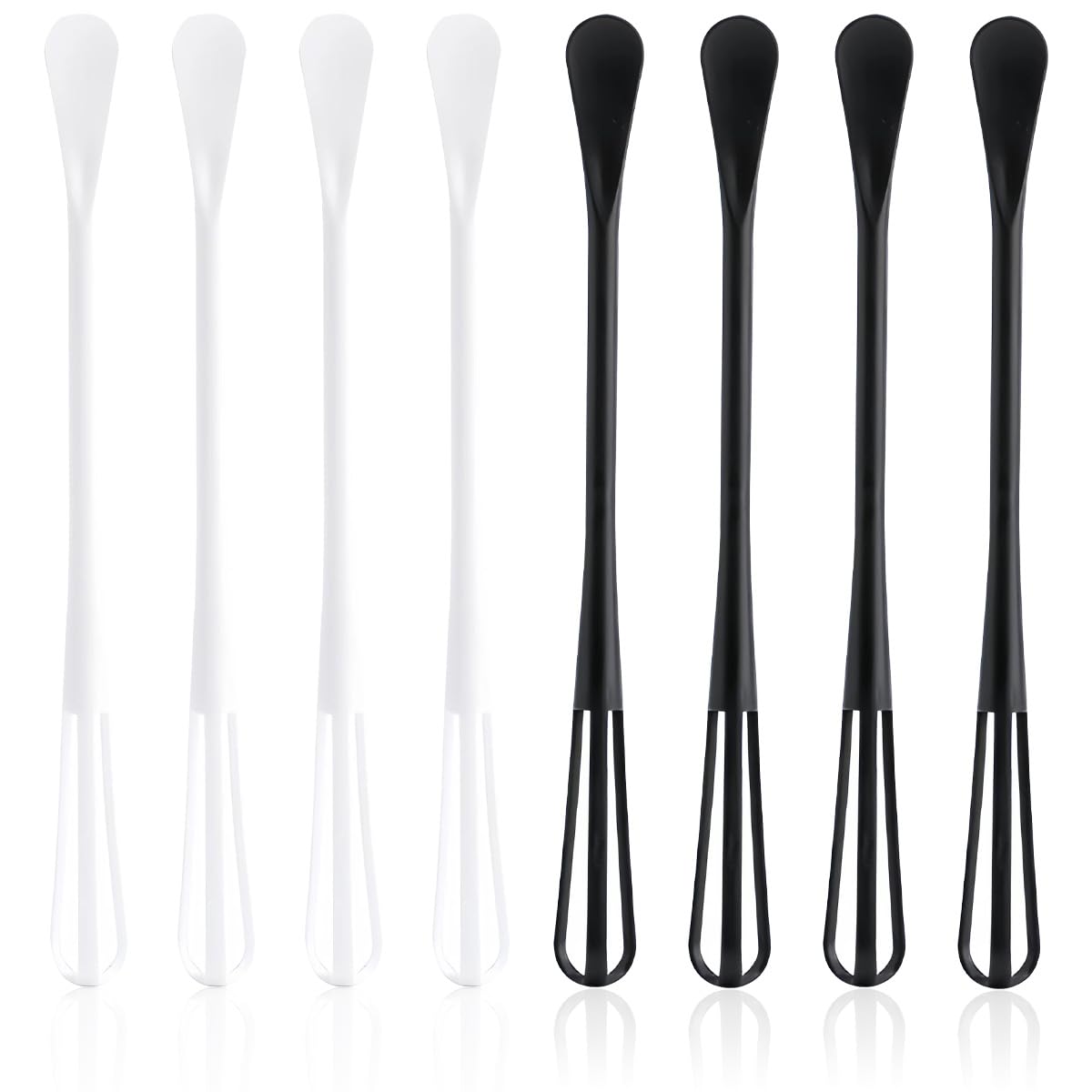 8 Pcs Multifunctional Mini Whisk Mini Spoon Small Whisks 2 In 1 Whisk Utensil Mini Sugar Spoon Silcone Whisks Set Non Scratch Co