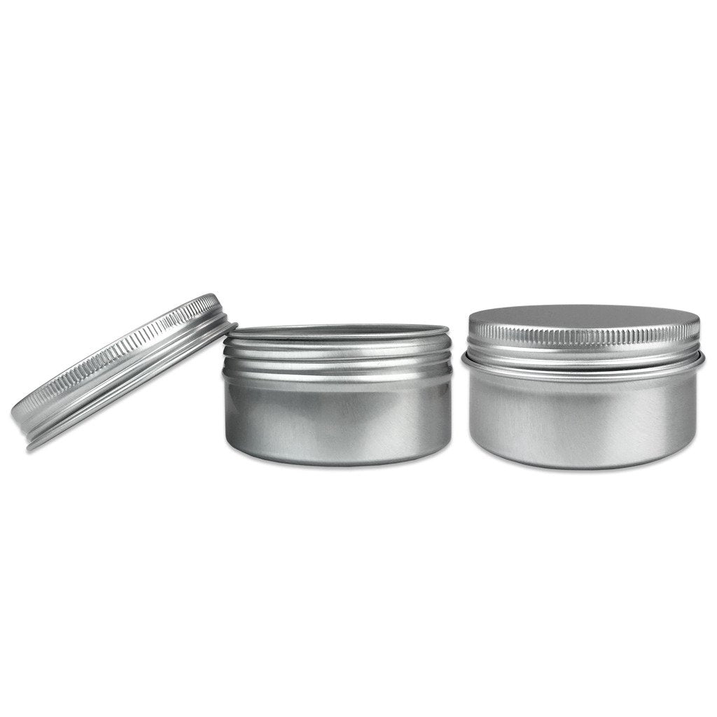Beauticom Aluminum Silver Tin Metal Storage Containers With Screwtop Lids For Diy Beauty, Cosmetics, Accessories, Travel And Mor