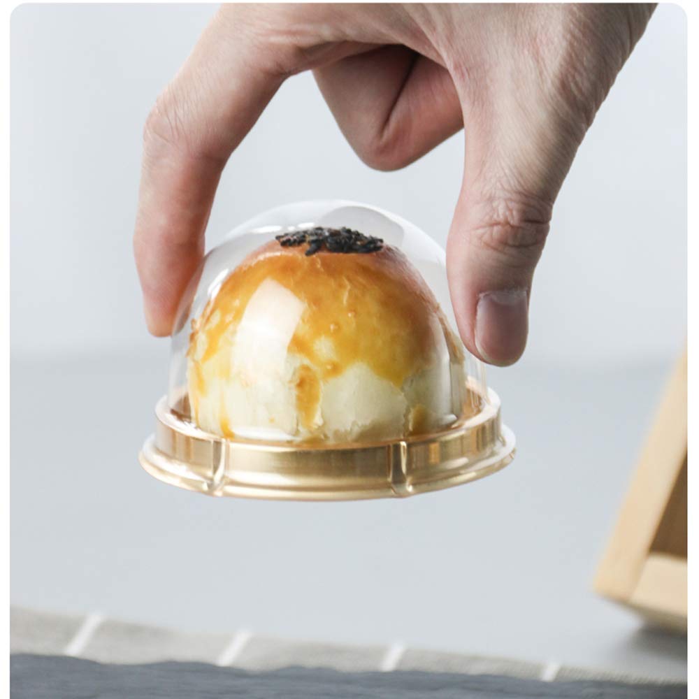 Echodone 50 Set Clear Plastic Mini Cupcake Boxes Muffin Pod Dome Muffin Single Container Box Wedding Birthday Gifts Boxes Suppli