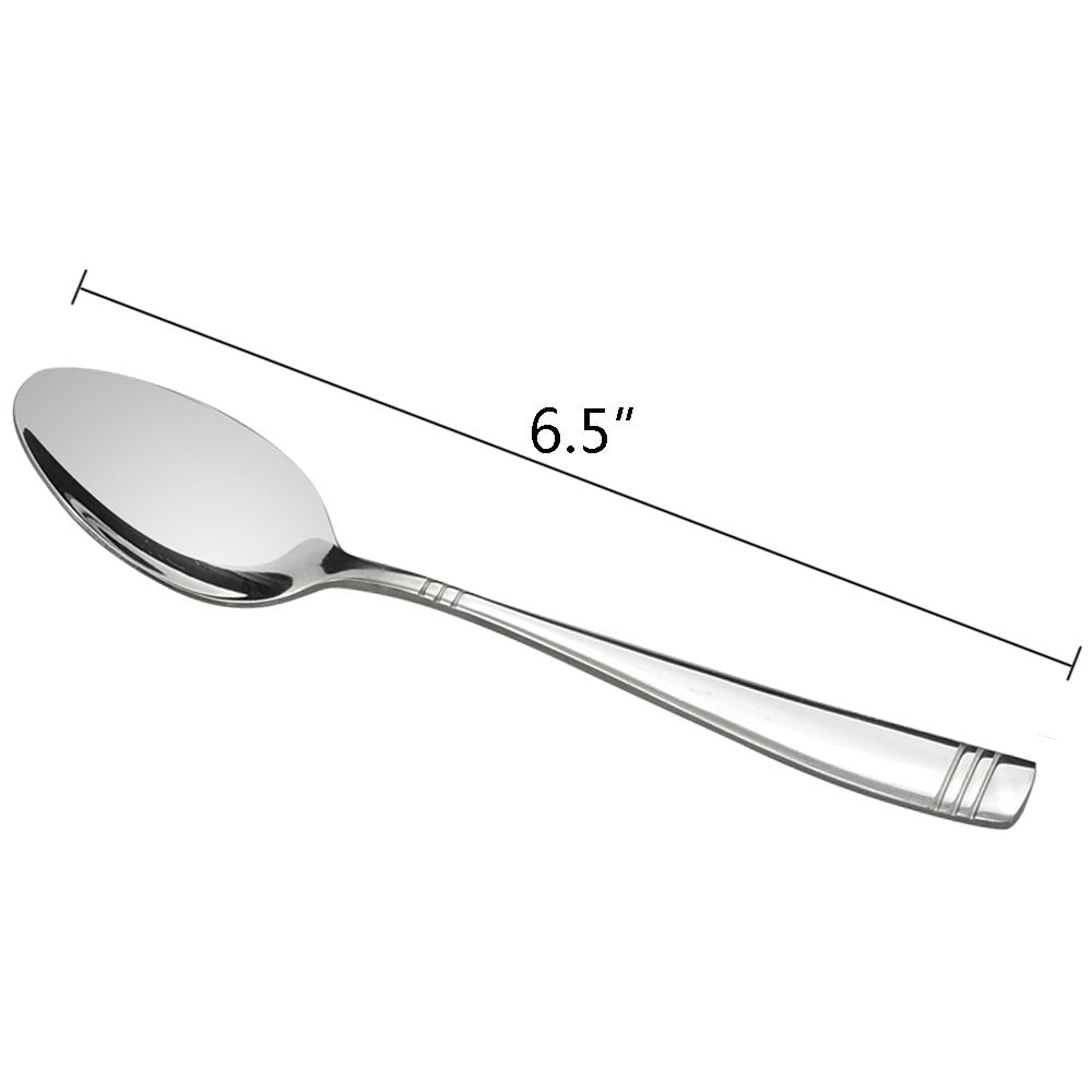 Obstnny Stainless Steel Dessert Spoon, 6.5-Inch, Set Of 12