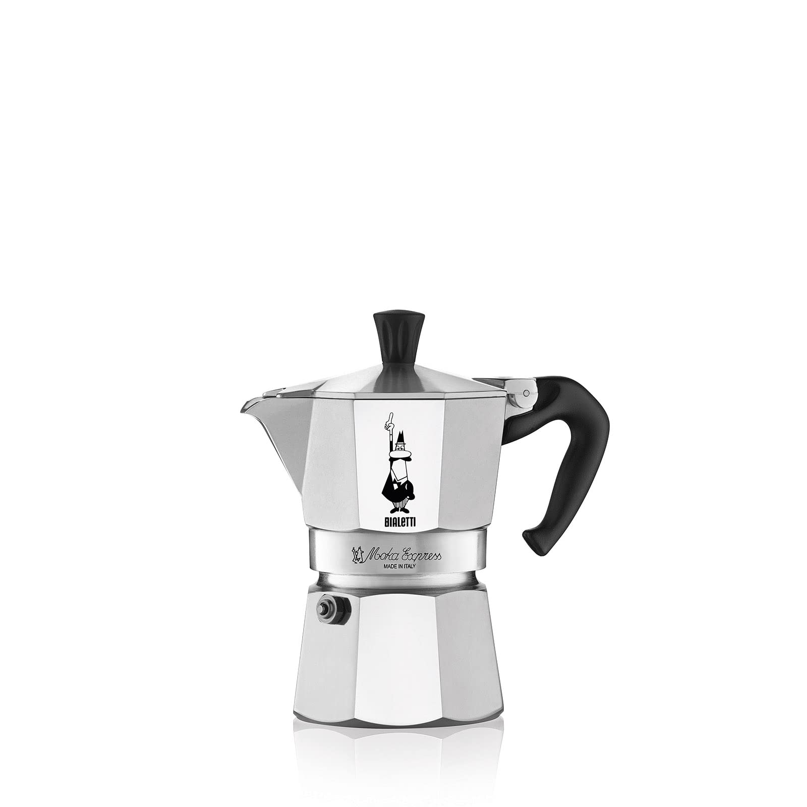 Bialetti Moka Express Export Espresso Maker, 4 Tassen,0.19 Liters, Silver