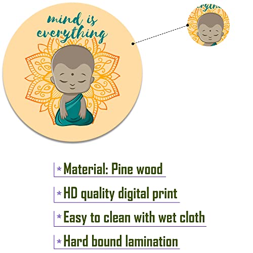 It2M Wooden Wall Decor Set Of 11 Multicolour - Spw9