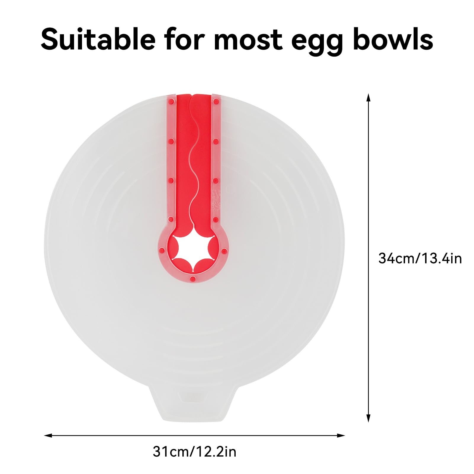 12In Splash Cover, Mixer Splatter Guard Egg Whisk Mixing Bowl Lid Egg Bowl Cover Screen Guard Bowl Lid Silicone Anti Splash Cove