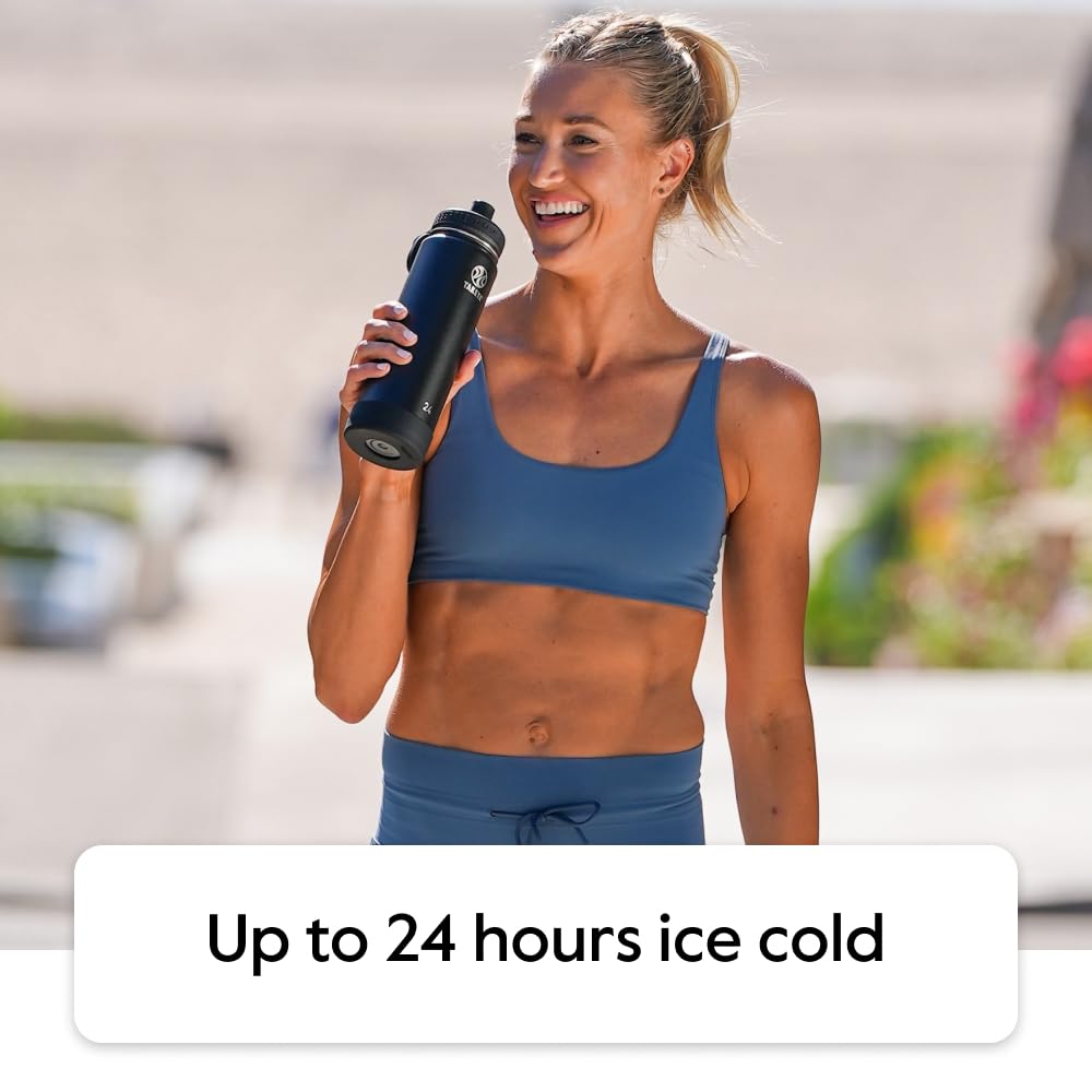 Takeya Actives 40 Oz Vacuum Insulated Stainless Steel Water Bottle With Straw Lid, Premium Quality, Honeycomb