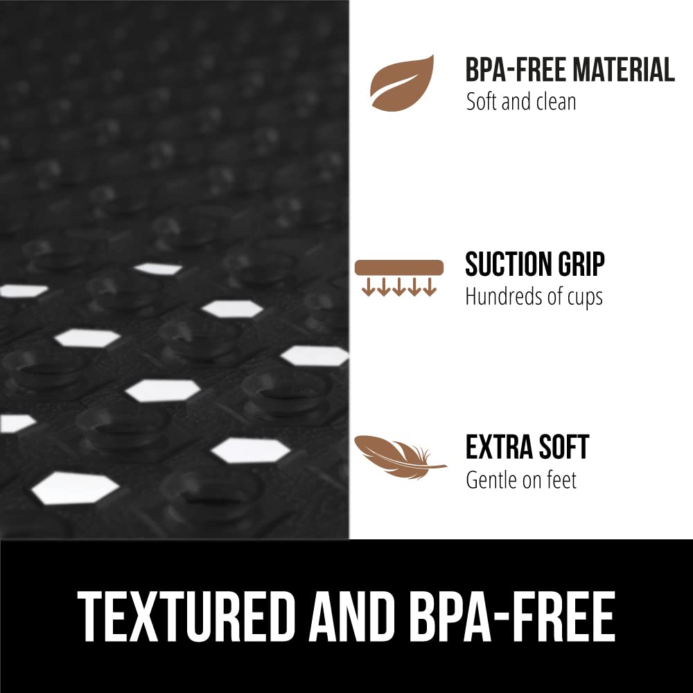Gorilla Grip Patented Shower Stall Mat, Machine Washable, Bathroom Bath Tub Mats For Stand Up Showers And Small Bathtubs, Drain
