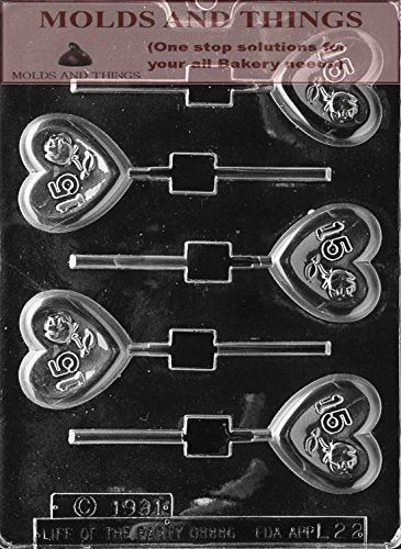 Number 15 Rose Heart Numbers And Letters Chocolate Candy Mold Quinceanera 15 On Tiara Chocolate Candy Mold With Copywrited Moldi