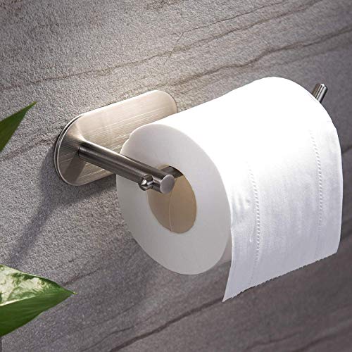 Yigii Adhesive Toilet Paper Holder - Mst001 Self Adhesive Toilet Roll Holder For Bathroom Kitchen Stick On Wall Stainless Steel