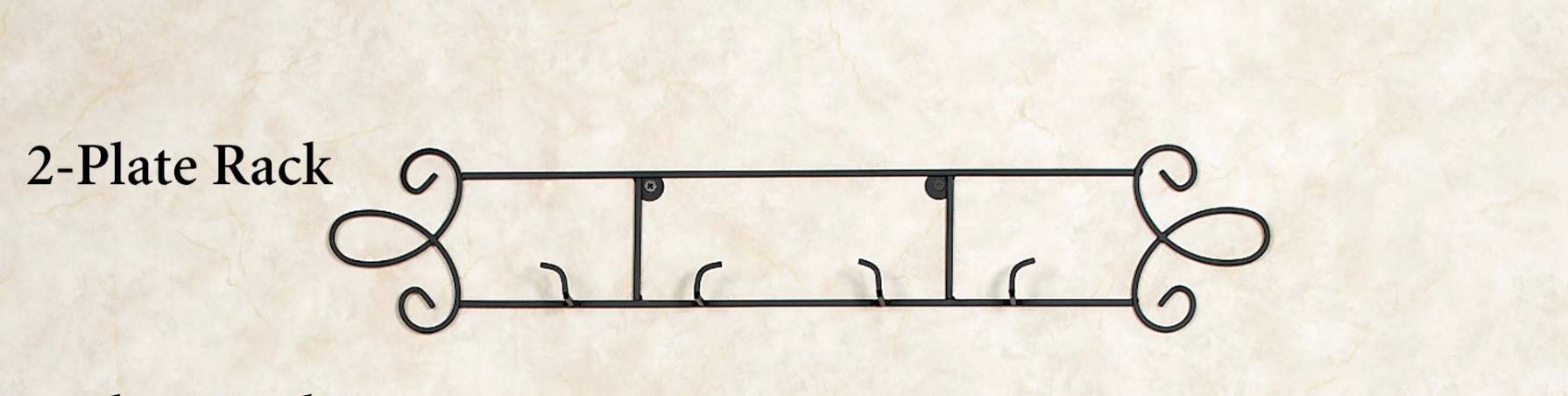 Tripar Augusta 2 Place Horizontal Black 27'' W Wall Rack