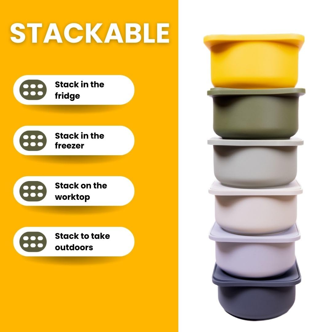 Babadoh Pizza Making Accessories | Pizza Dough Proofing Containers With Lids | Stackable Dough Trays | The Perfect Pizza (Multi