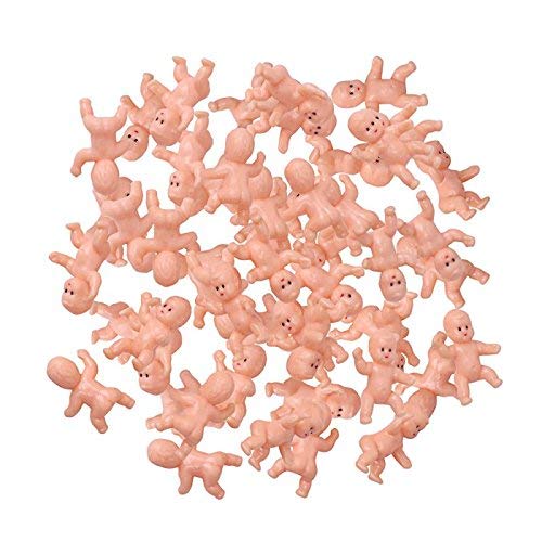 Juxingdazyf 1.2'' King Cake Babies Mini Plastic Babies For Baby Shower Ice Cube Game Party Favor Decorations, 30Pcs(Latin)