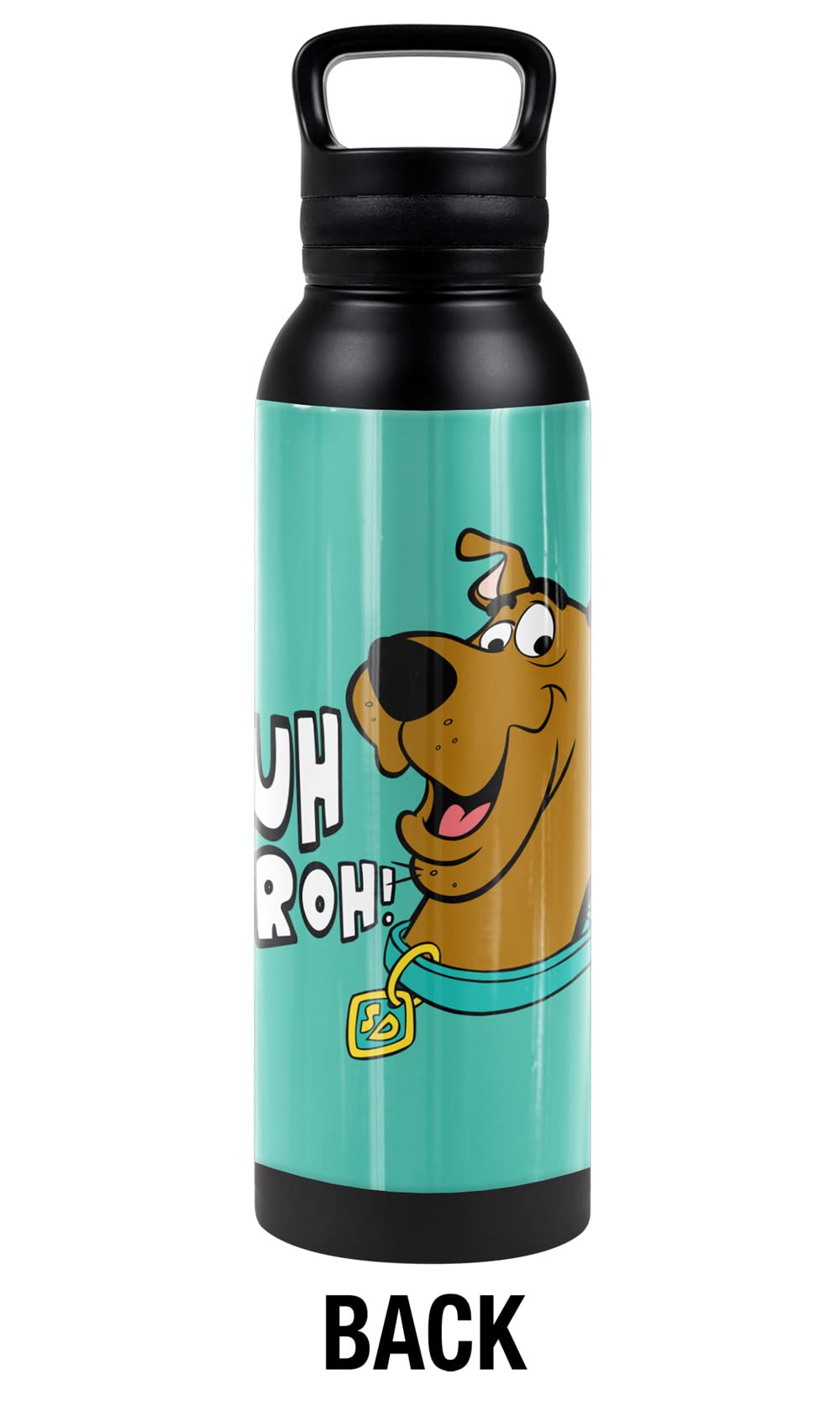 Scooby Doo! Official Ruh Roh Face Pattern 24 Oz Insulated Canteen Water Bottle, Leak Resistant, Vacuum Insulated Stainless Steel