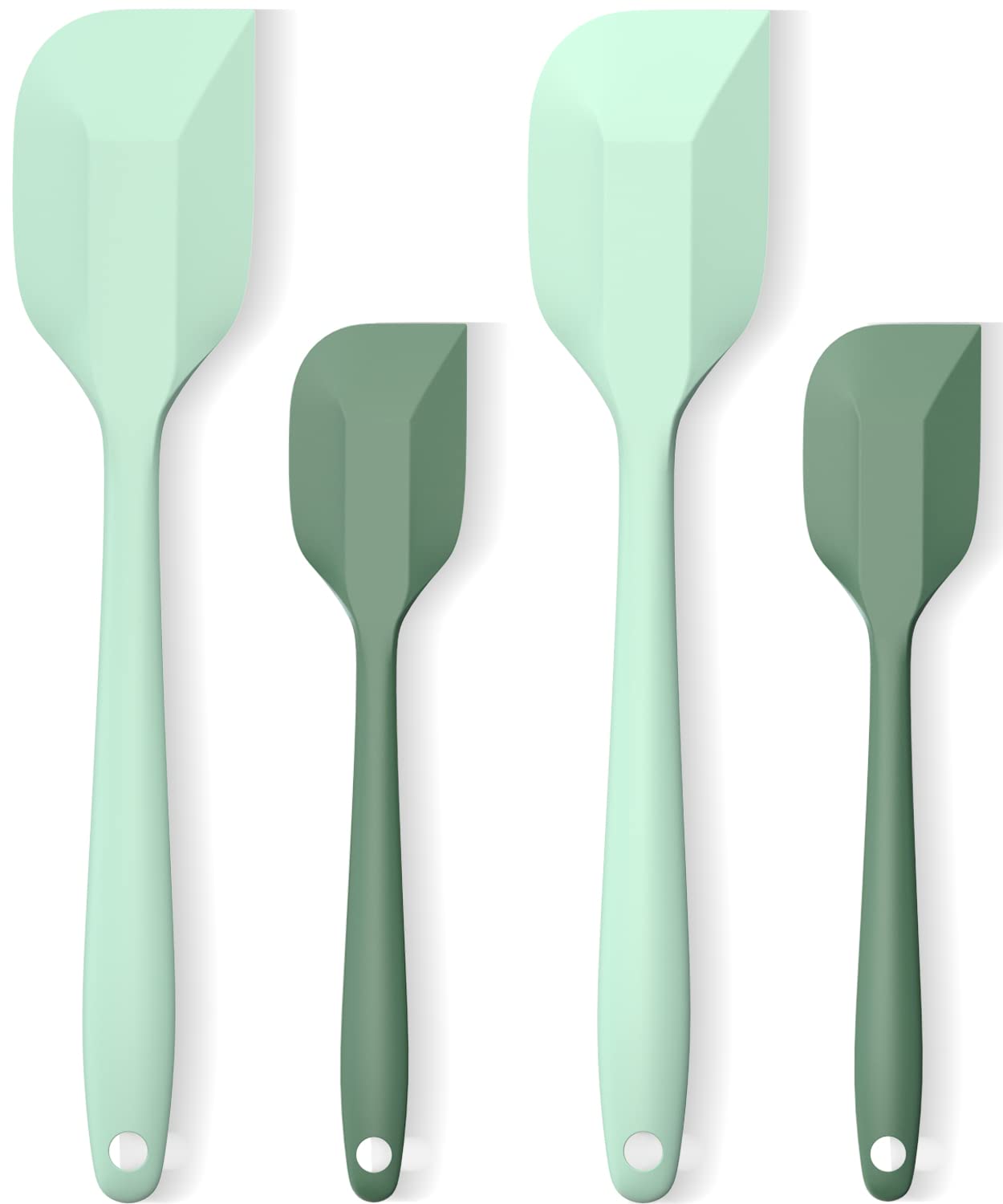 Silicone Spatula Set, Premium Spatulas Silicone Heat Resistant 2 Small & 2 Large Flexible Scraper For Nonstick Cookware, Rubber