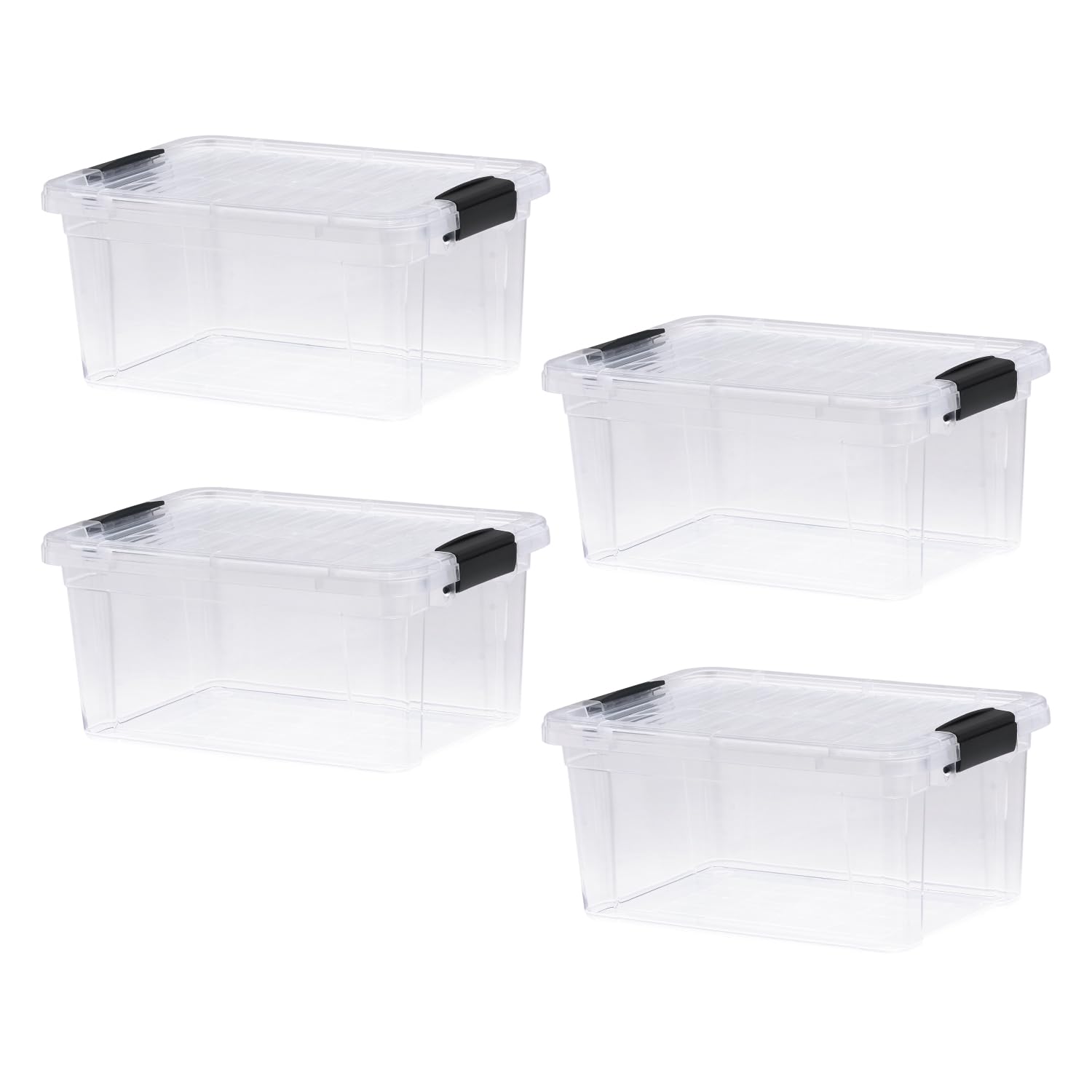 Superio Clear Storage Boxes With Lids, 6.75 Quart Plastic Container Bins For Organizing, Stackable Crates, Bpa Free, Non Toxic,