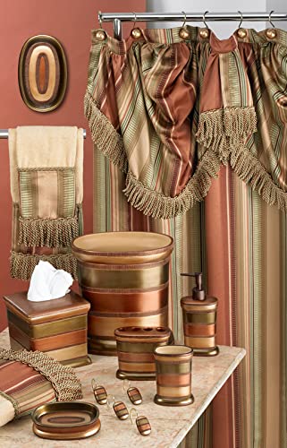 Zahari Home 4pc Contempo Stylish Bathroom Accessories Set Shower Soap Dispenser  Tumbler  Tooth Brush Holder and Soap Holder Luxury Contemporary Decor Unique Design Modern Bathroom Shower Set