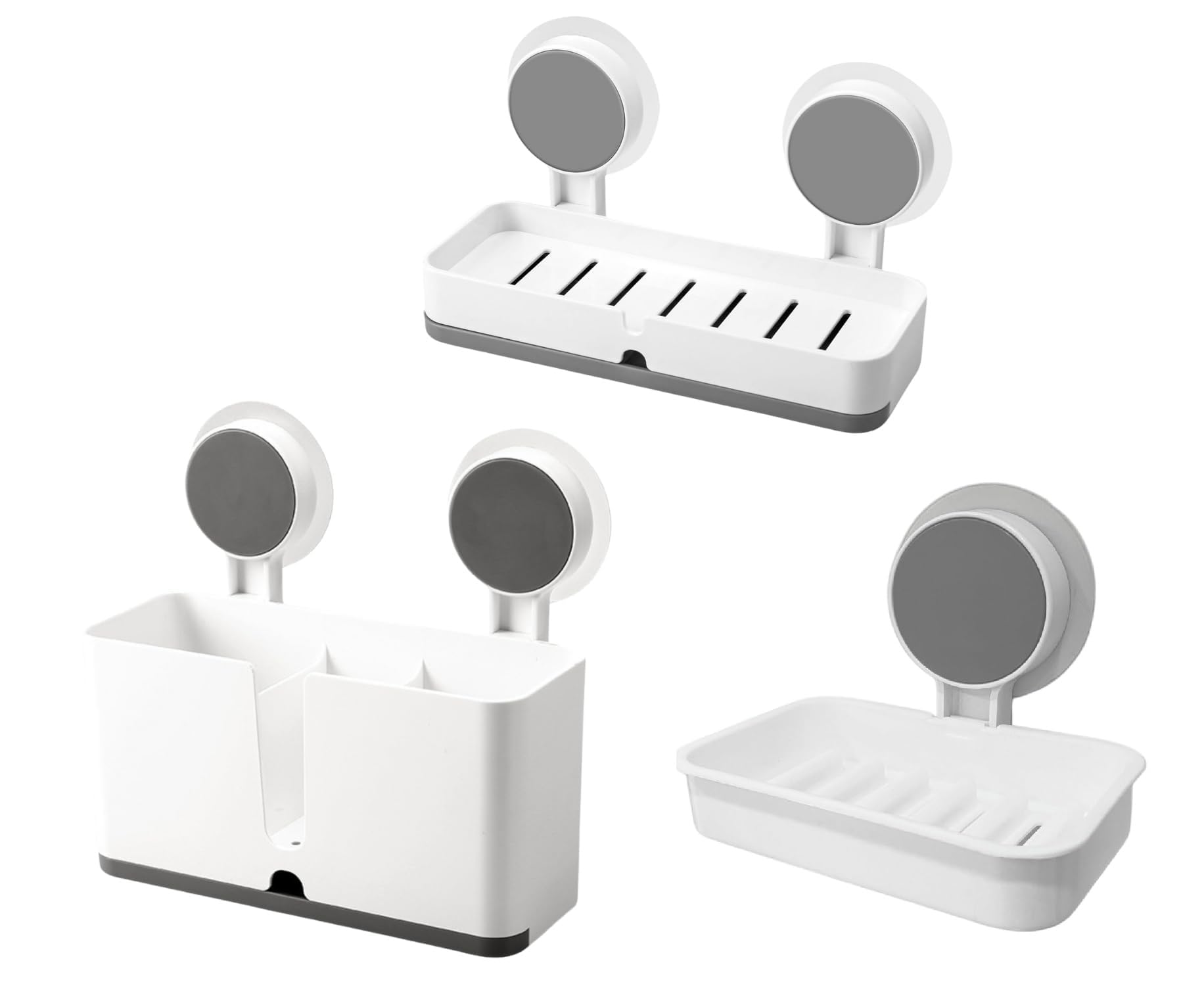 Elmvia Toothbrush Holders For Bathroom Wall/For Wash Basin/Toothpaste Holder/Brush Stand Brush Holder/Brush Holder (Twin Toothbr