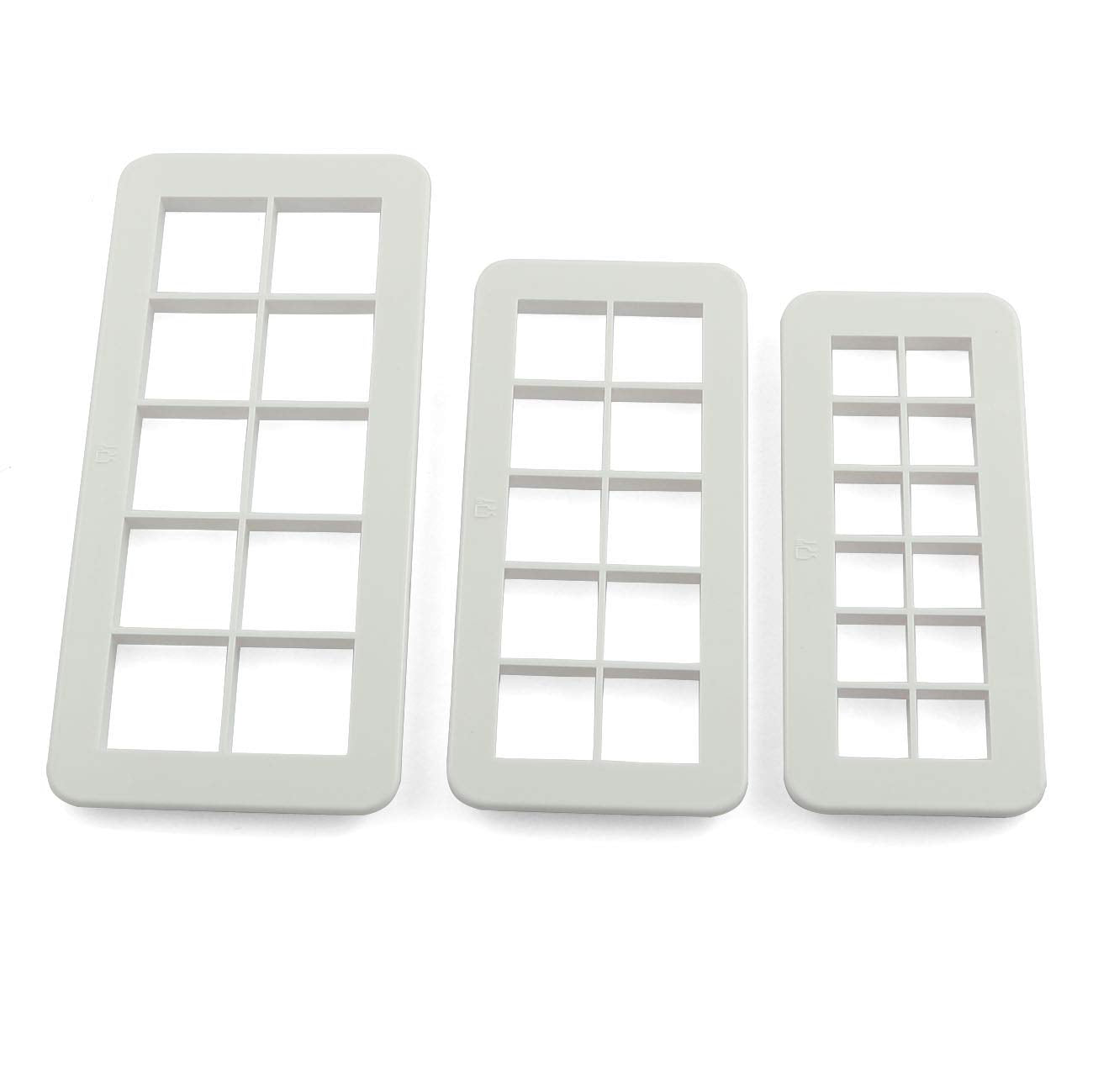 Zyamy Square Biscuit Cutters Set, 3 Size (14.5Cm X 1 + 15.5Cm X 1 + 19.0Cm X 1), Cookie Cutter Cake Fondant Cutter