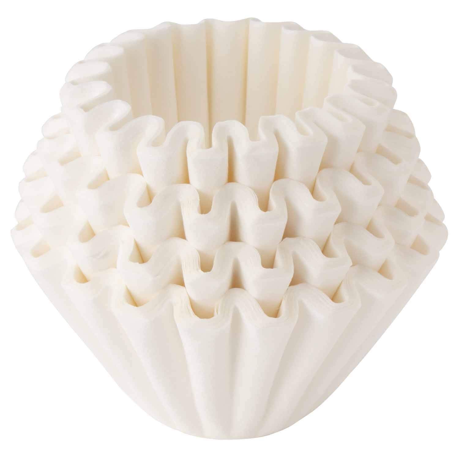 Kalita Wave Paper Coffee Filters I Larger Size 185 I 100 Count I Specially Pour Over Dripper I Made in Japan  Large  White