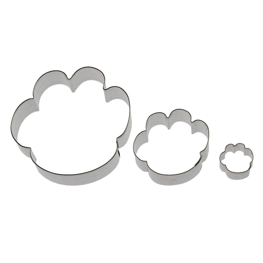 Foose Cookie Cutter Nested Paw Prints 3 Pc Set, Made In Usa