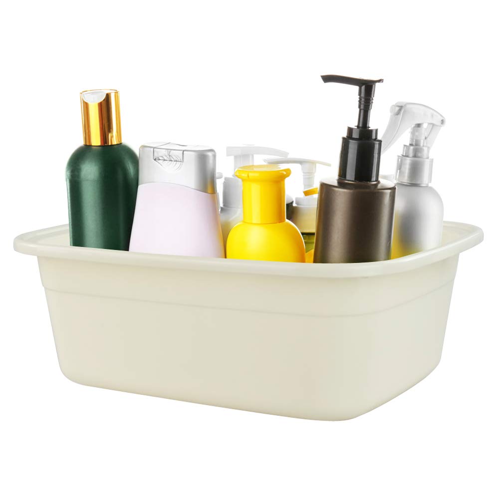 Hommp 12 Quart Plastic Small Dishpan/Wash Basin, 4-Pack