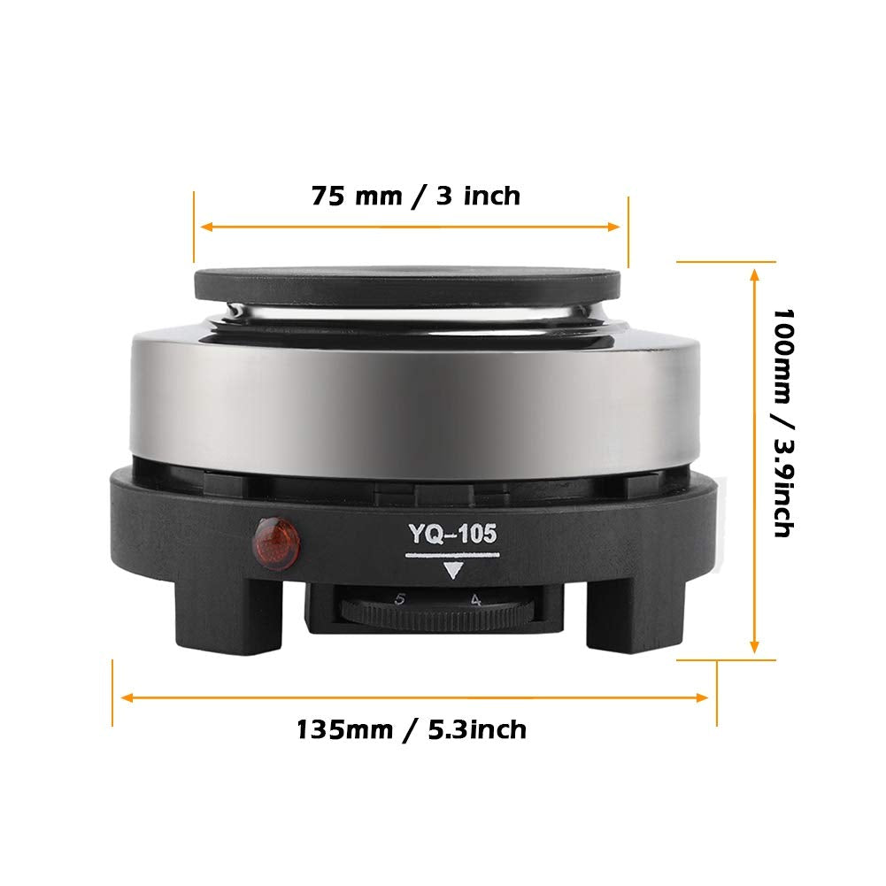 Mini Electric Heater Stove, 500W Round Hot Plate Portable Countertop For Ceramic Glass Kettle Single Plate Cooktop, Easy To Mult