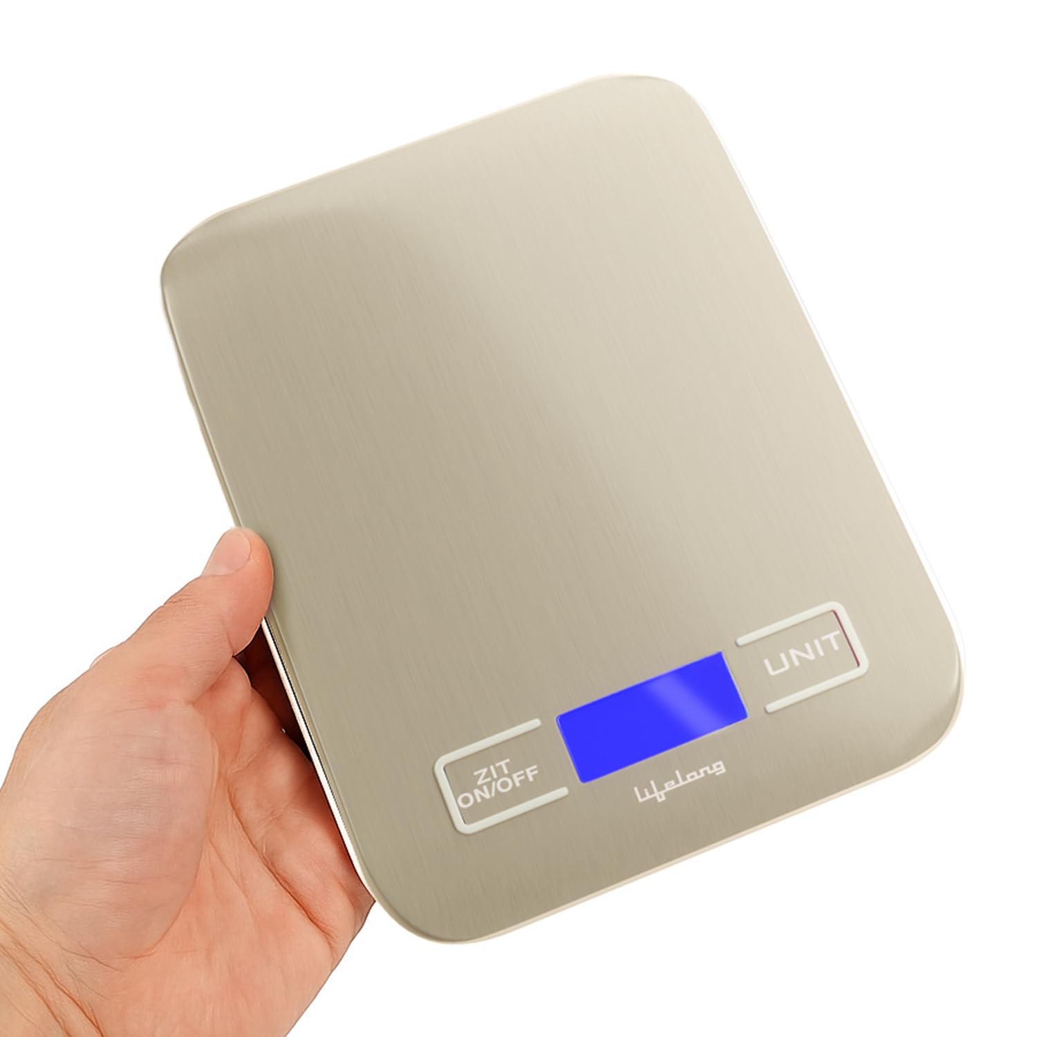 Lifelong Digital Kitchen Weighing Scale With Lcd Display | 5Kg Capacity| Stainless Steel Platform| Tare&Unit Conversion |Compact