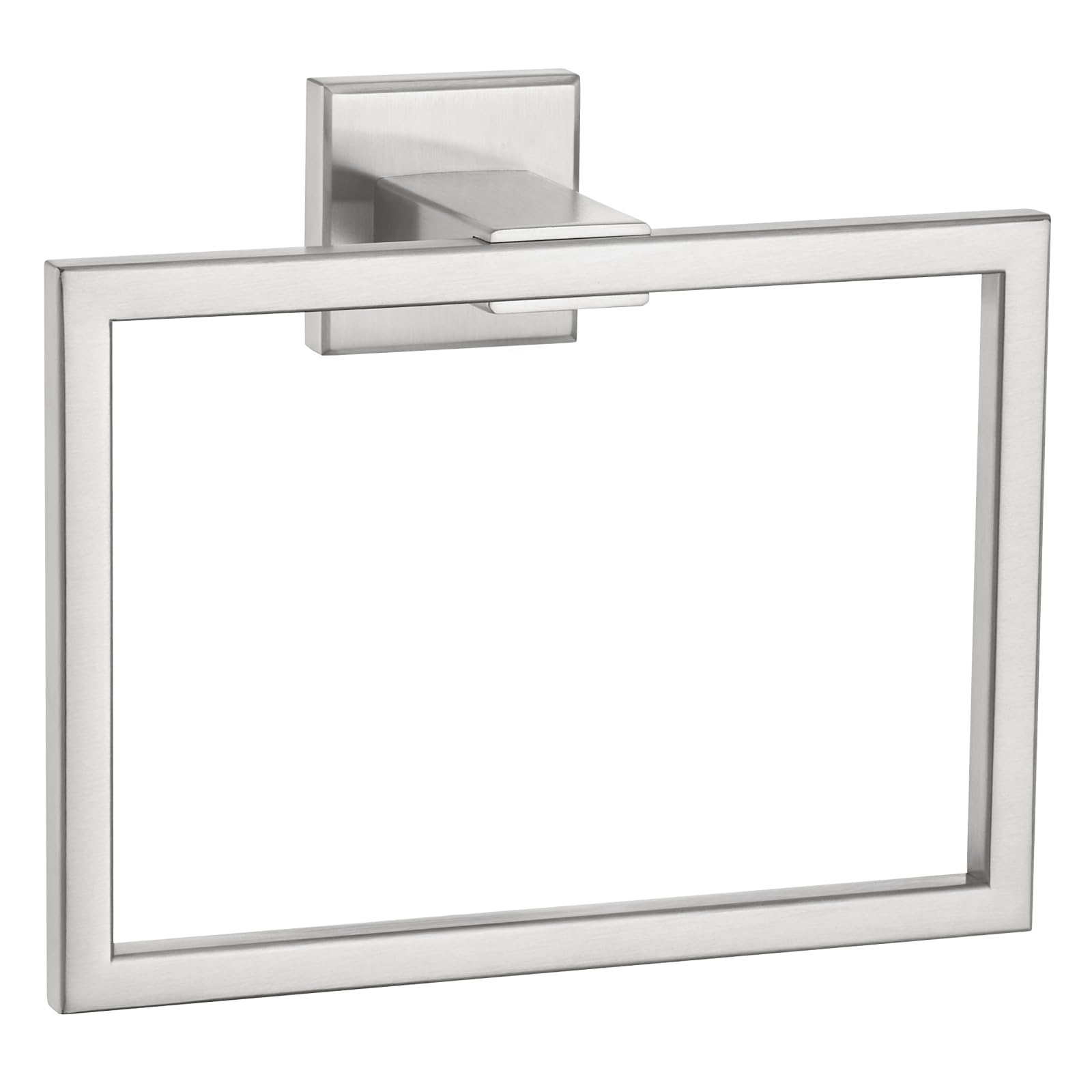 Hand Towel Holder Brushed Nickel  Angle Simple SUS304 Stainless Steel Bathroom Towel Ring  Square Towel Hanger Wall Mount  7.09-Inch