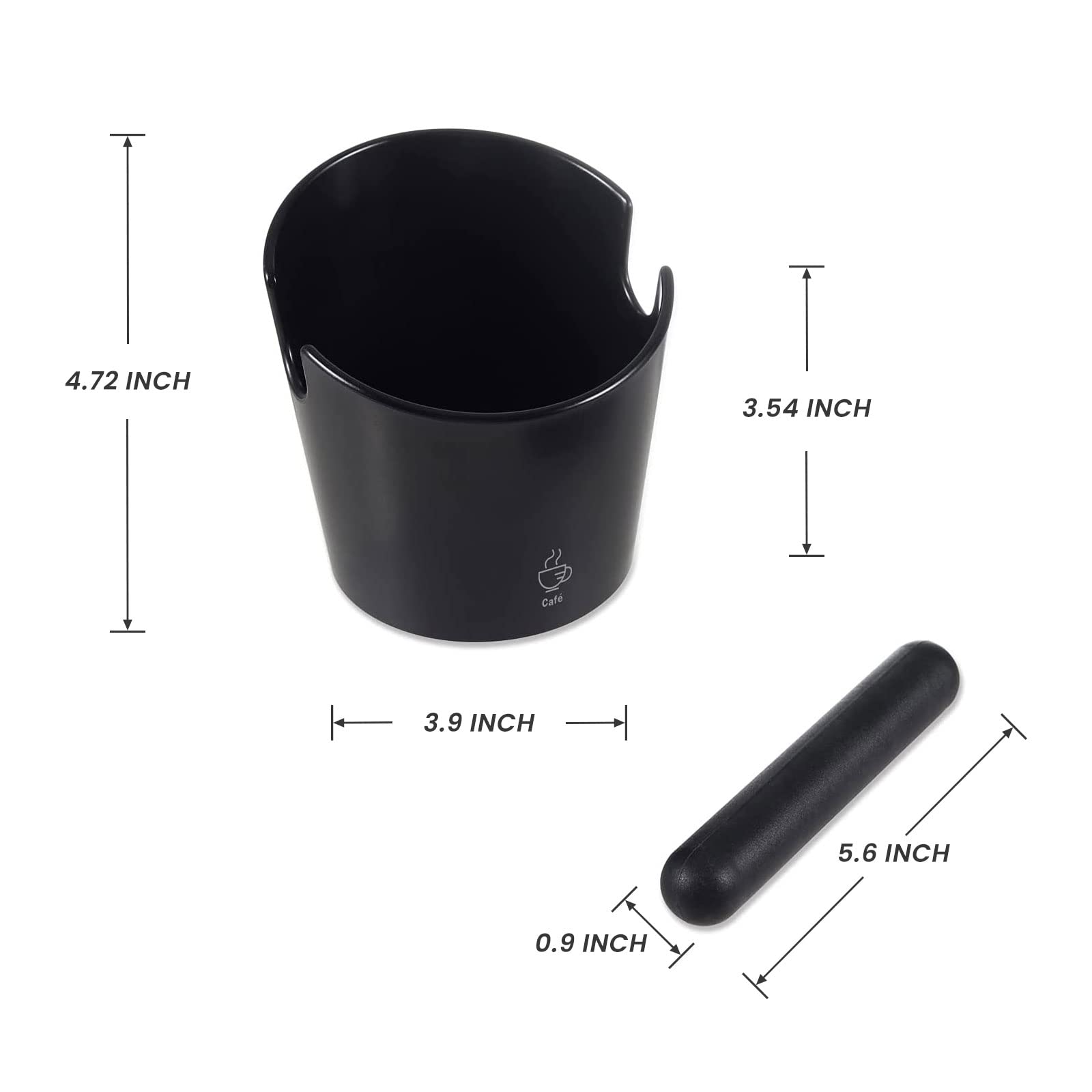 Vevok Chef Espresso Knock Box Coffee Knock Box Espresso Bucket Knock Coffee Ground Dump Bin With Removable Knock Bar Trash Can N