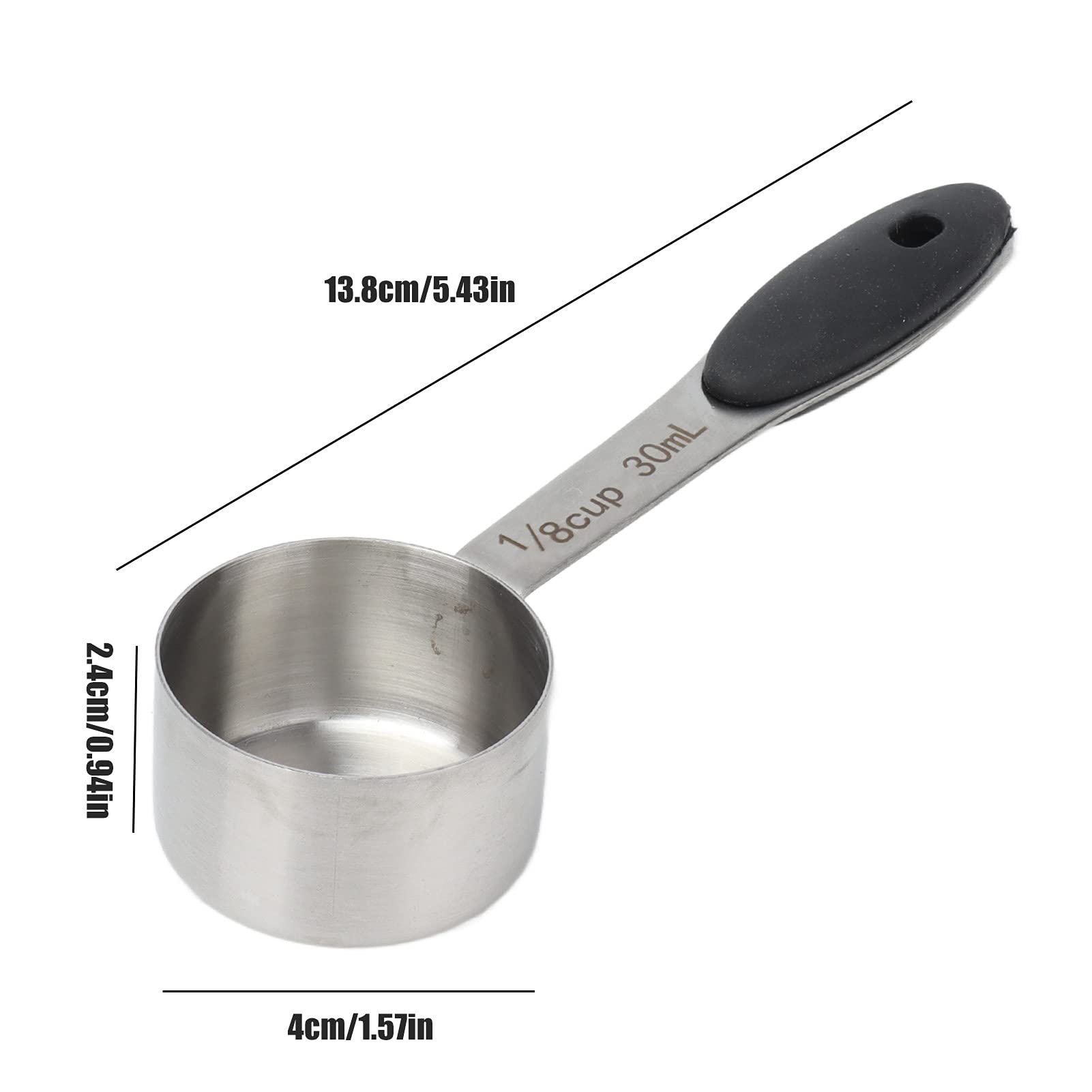 Coffee Measuring Scoop, 30Ml 1/8 Cup Stainless Steel Tablespoon Large Capacity And Comfortable Hand Feeling Coffee Measure Scoop