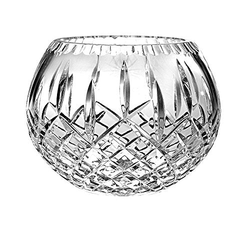 Barski- Handmade Crystal - Rose Bowl - 6 D (6 Inches Diameter) - Plaza Design - Made in Europe