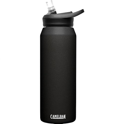Camelbak Eddy Water Bottle With Straw 32 Oz - Insulated Stainless Steel, Black