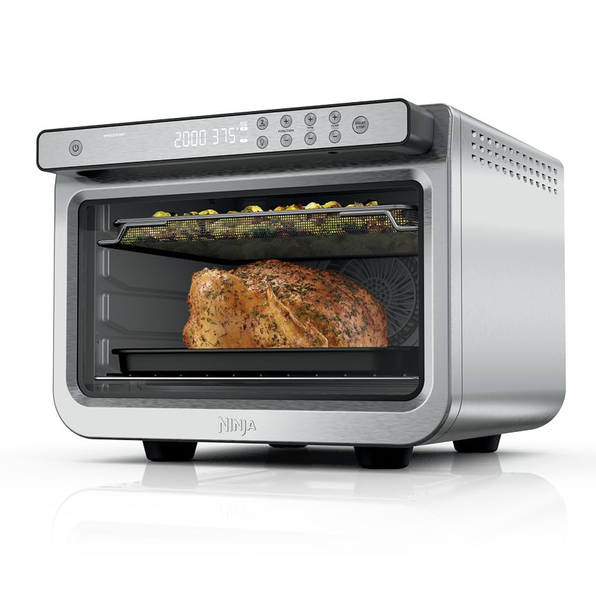 Ninja Prestige Smart Xl 10-In-1 Air Fry Digital Countertop Convection Toaster Oven With Air Fry, Air Roast, Broil, Bake, Whole R