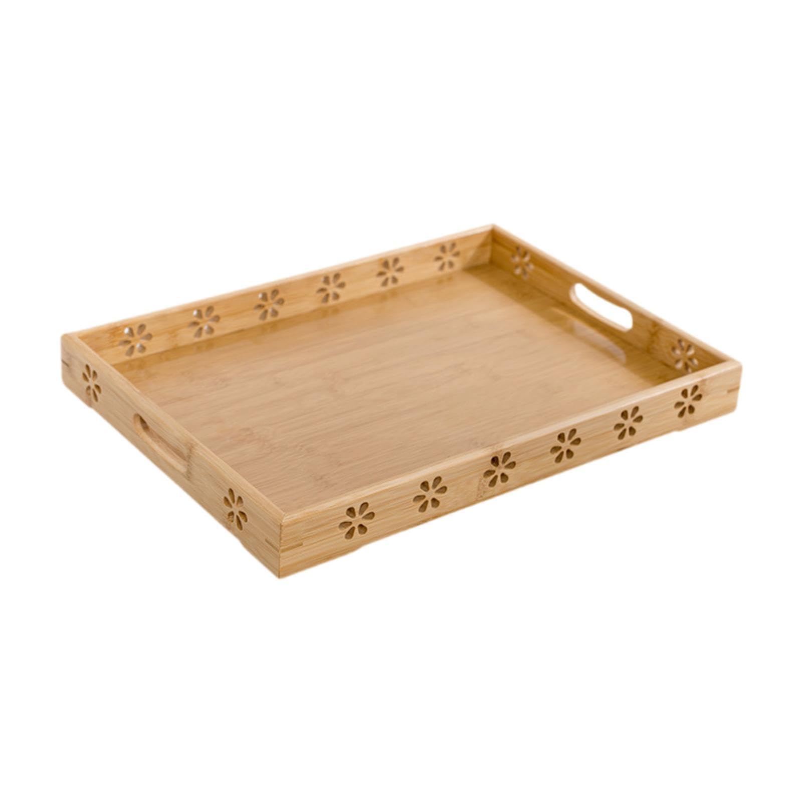 Atorse Bamboo Serving Tray Stylish Coffee Table Serving Tray For Lunch Dinner Table 46X33X5Cm|Home & Garden|Kitchen, Dining & Ba