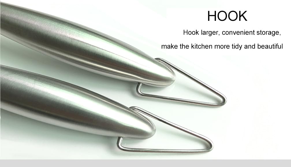 Honglida Silicone Wok Skimmer Premium Slotted Spoon Scoop Strainer Colander Bpa Free 600F Stainless Steel Handle 14 Inch For Non