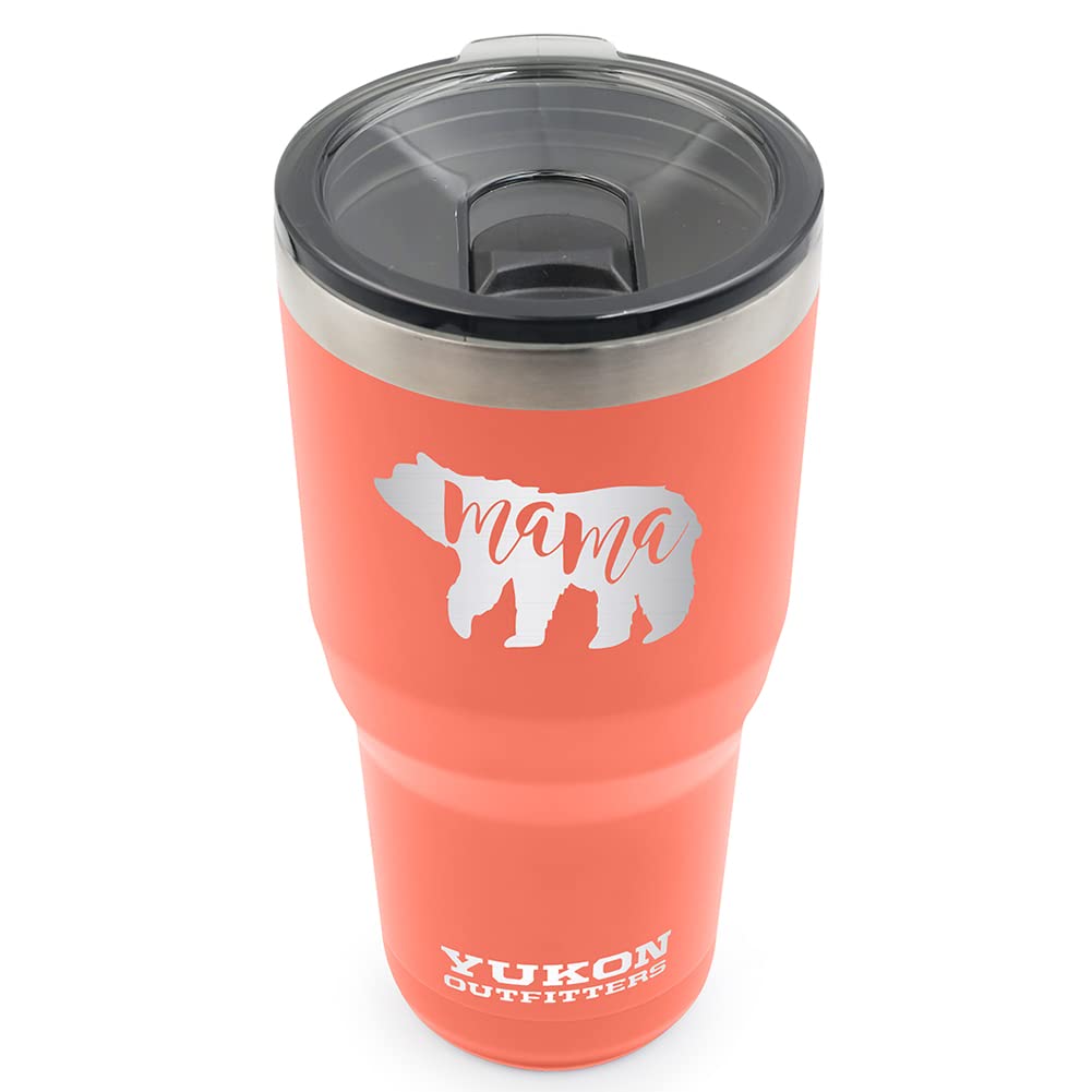 Yukon Outfitters Freedom High Grade 18/8 Stainless Steel Double Wall Vacuum Insulated Tumbler (30oz / 890ml) - 7.85 H x 3.9 Top 