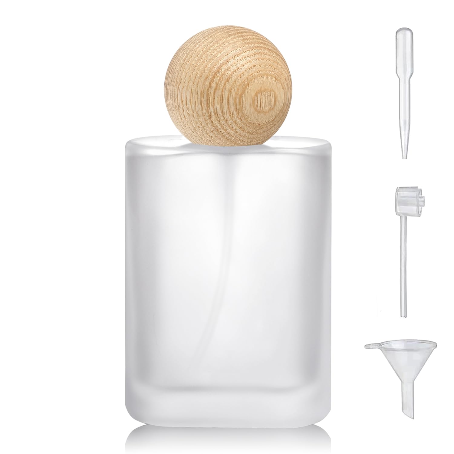 Yerpkefey 50Ml/1.7 Oz Glass Spray Bottle Perfume Atomizer,Perfume Travel Refillable Spray Bottle Empty With 3 Kinds Of Dispenser