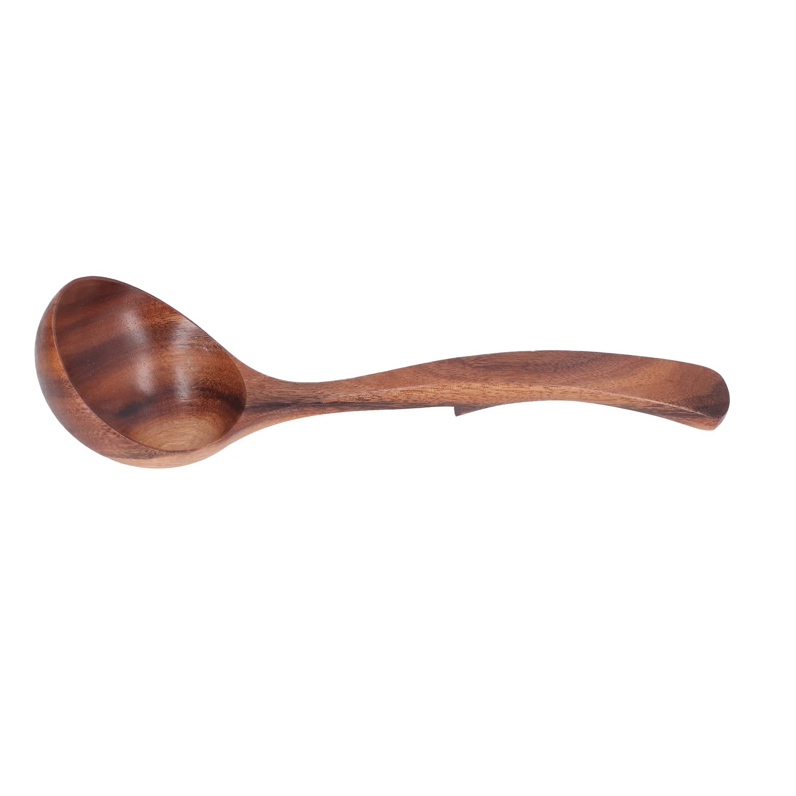 Fdit Wooden Ladle, Acacia Wood Long Handle Soup Serving Spoon, Large Kitchen Dinnerware Tool, NonScratch
