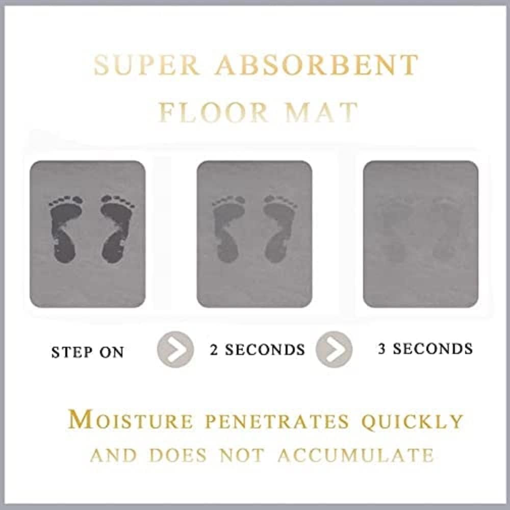 SKVM Water Absorbent mat for Bathroom Kitchen Floor mat Door Bathroom mat for Entrance Anti Slip mat for Bathroom Floor Foot Ant