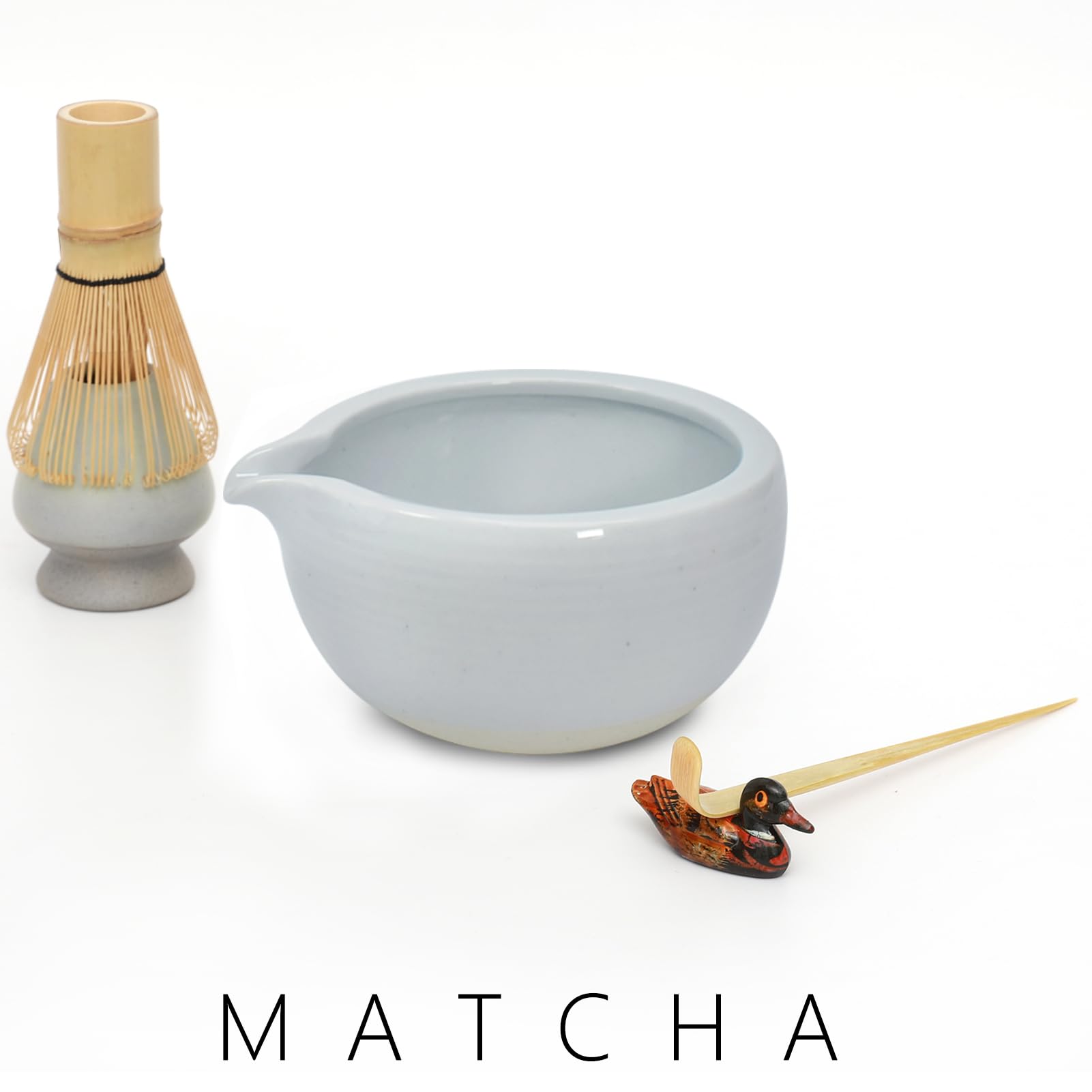 Artcome Matcha Ceremony Kit For Japanese Tea Ceremony, Bowl With Pouring Spout, Whisk, Tea Scoop, Matcha Powder Strainer, Matcha