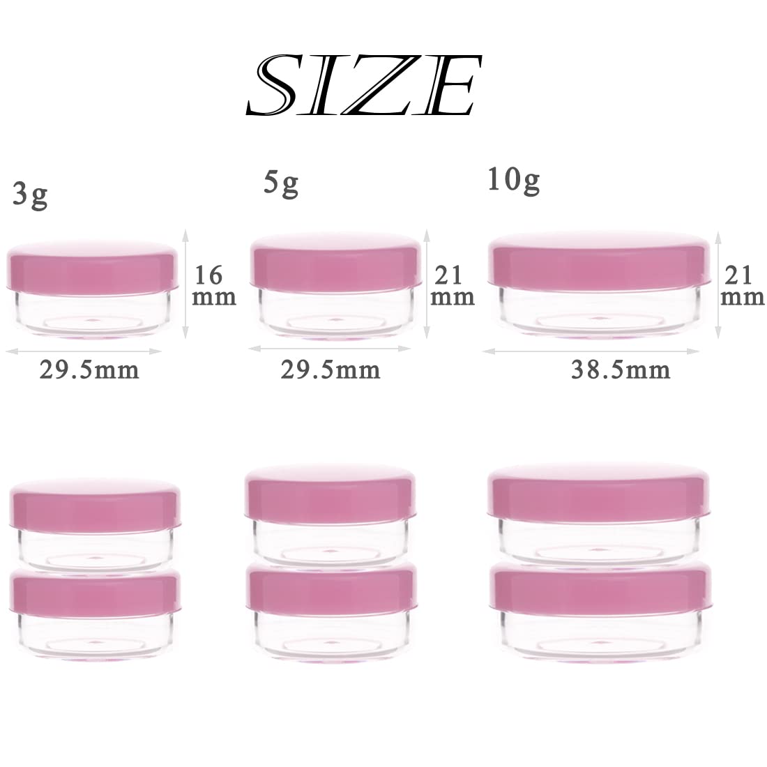 5Gram Cosmetic Containers 50pcs Sample Jars Tiny Makeup Sample Containers with lids
