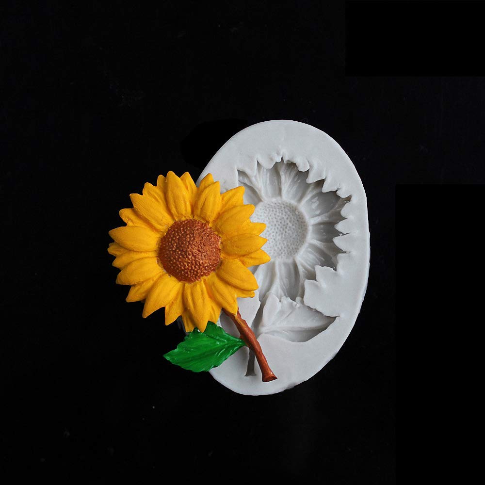 1 Piece Sunflower Cake Fondant Molds, Sun Flower Silicone Chocolate Candy Sugar Craft Gum Paste Mold For Baby Shower Cake Cupcak