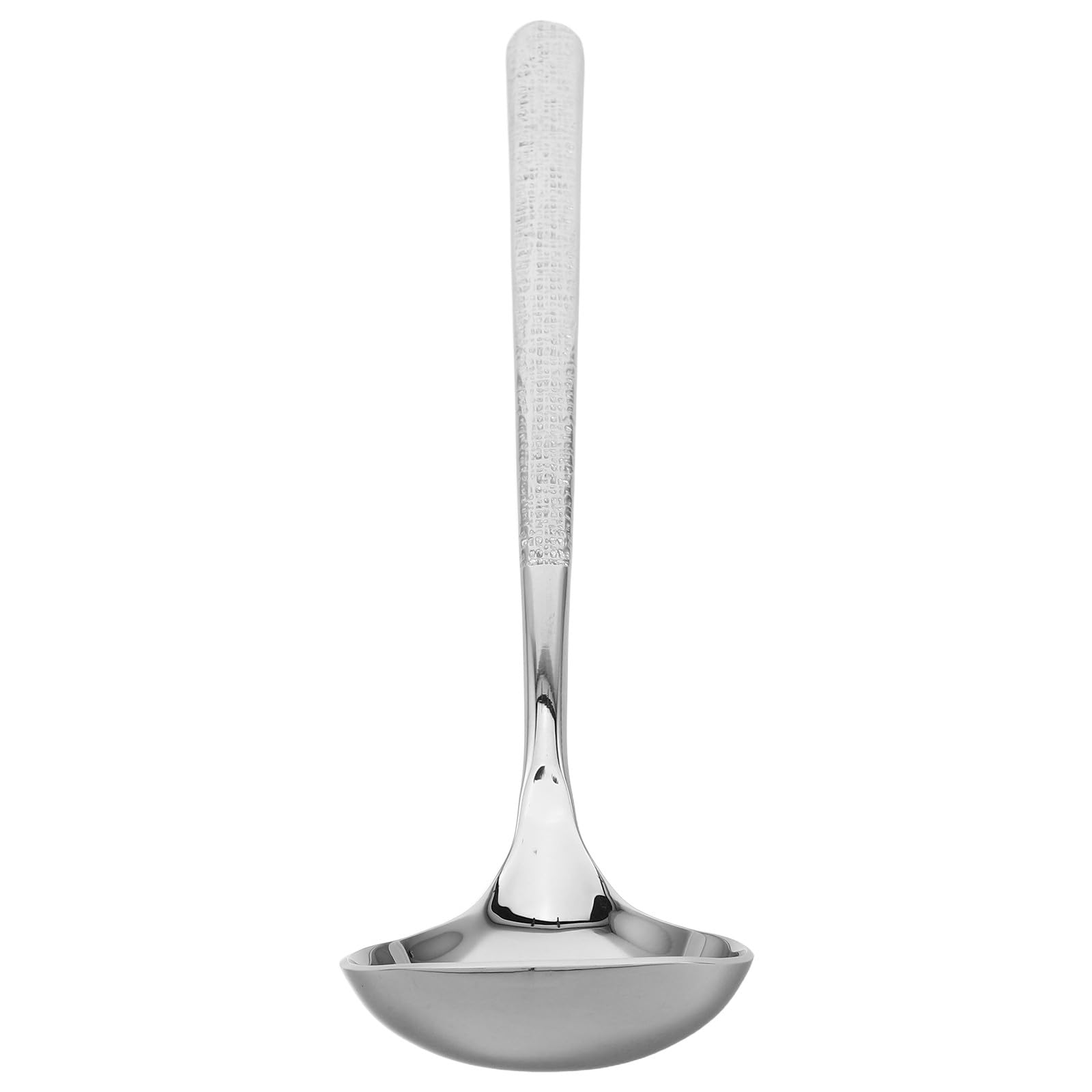 DEARMAMY Hammered Stainless Steel Soup Ladle Spoon Deep Serving Scoop for Kitchen Restaurant Cooking