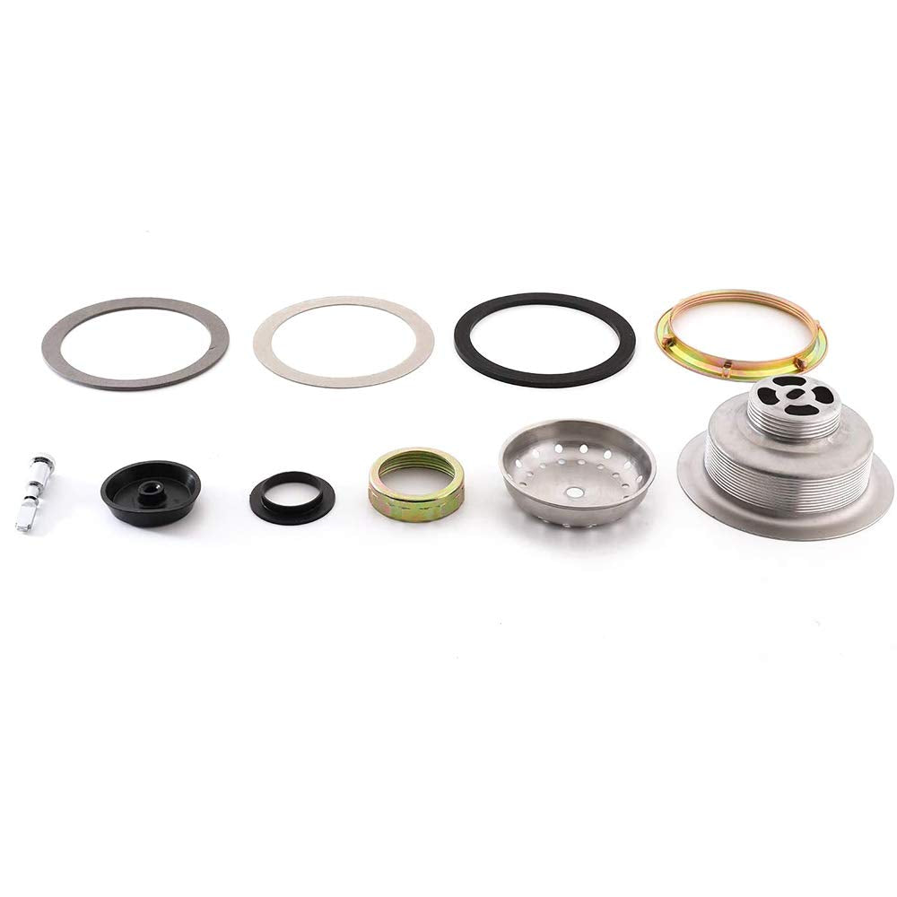 KONE 3-1/2 Inch Kitchen Sink Drain Assembly with Strainer Basket/Drain Stopper  all Stainless Steel Sink Drain Kit Durable and Rustproof