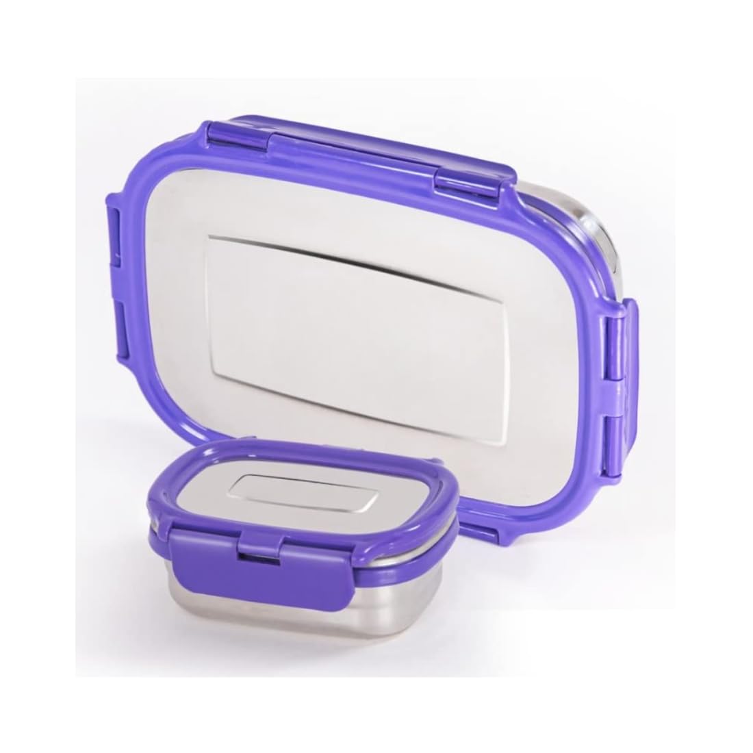 MummaS Life Stainless Steel Lunch Box With 3 Leakproof Air-Tight Stainless Steel Round Containers And Cover Bag | Stainless Ste
