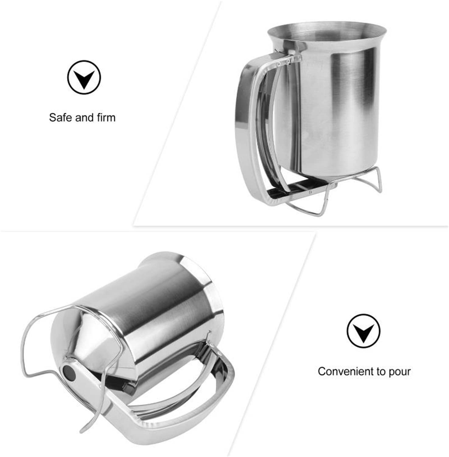 Stainless Steel Pancake Cupcake Batter Dispenser Tool - 30 Oz Professional Kitchen Tool For Baking - Perfect For Cake, Cupcakes,