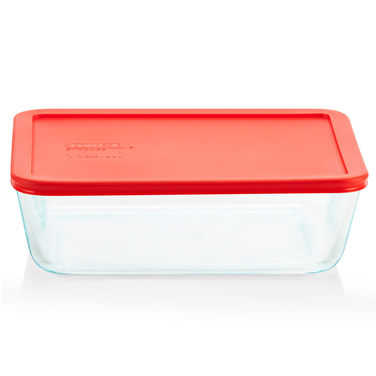 Pyrex Simply Store Glass Food Storage Container, Snug Fit Non-Toxic Plastic Bpa-Free Lids, Freezer Dishwasher Microwave Safe, 11