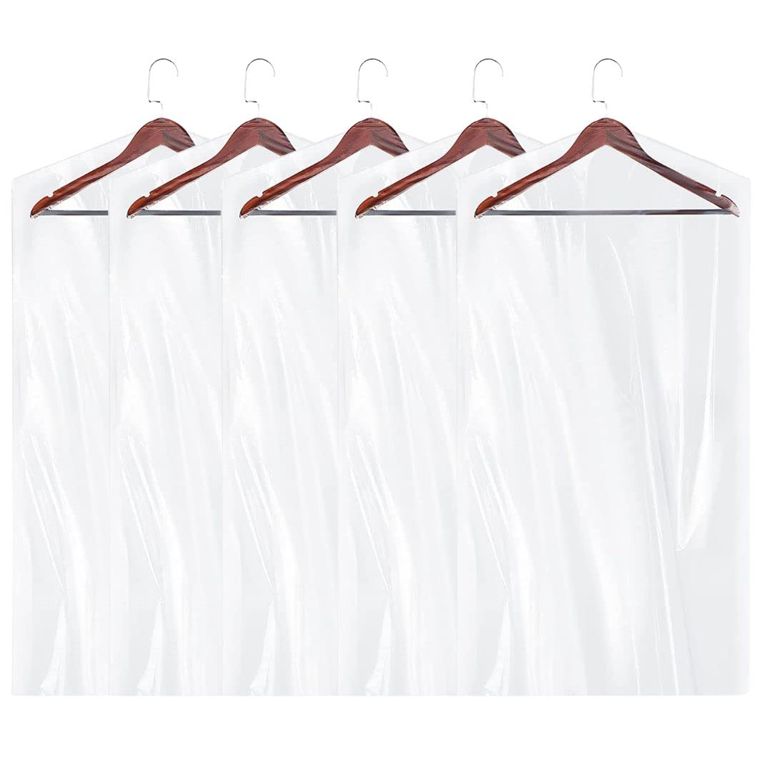 Plasticplace Clear Garment Bags Plastic Coat Bag1.0 Mil 21'' X 4'' X 54'' (50 Count)