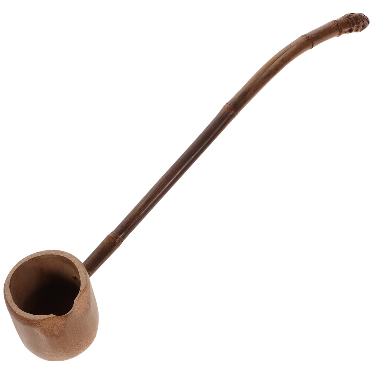 Luxshiny Bamboo Water Ladle, Long Handle Dipper for Tea
