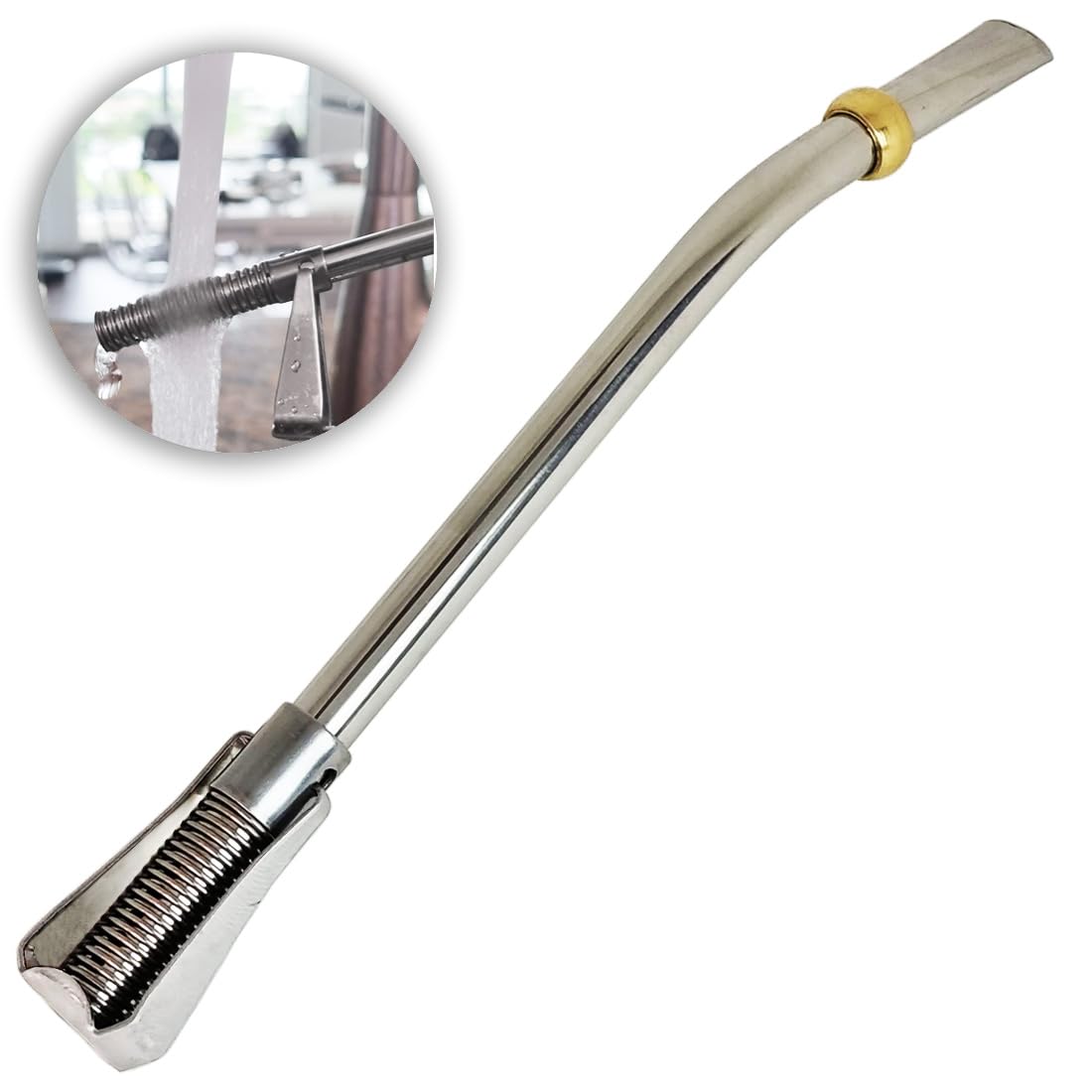 Gaucho-Market Stainless Steel Yerba Mate Spring Bombilla (Straw) Made In Argentina, With Bronze Heat Difusor. Unique Disassembli