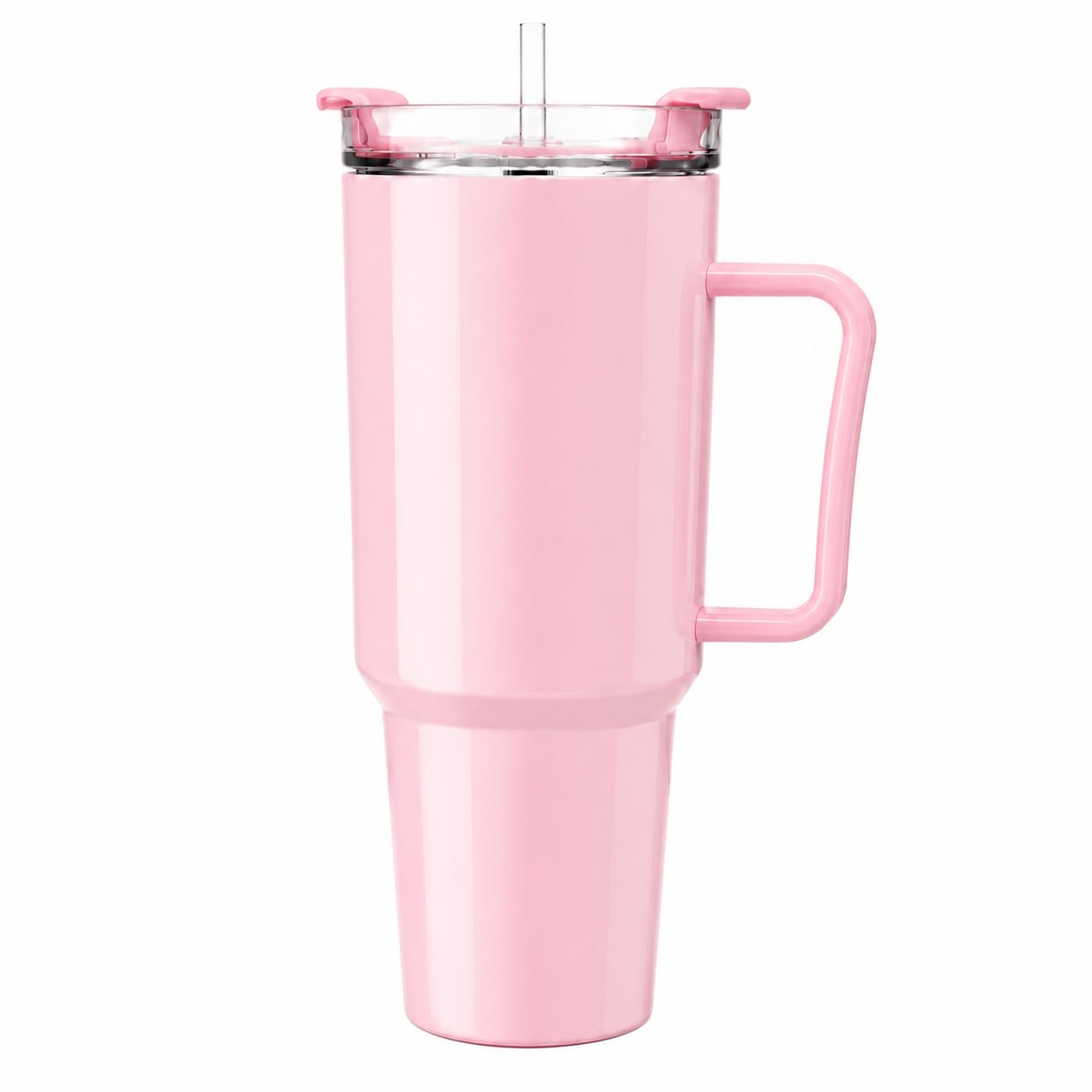 MARKWELL 1800ml Large Capacity Plastic Tumbler with Handle & Straw, BPAFree Reusable Water Sipper Cup with Flip Lid, SpillResi